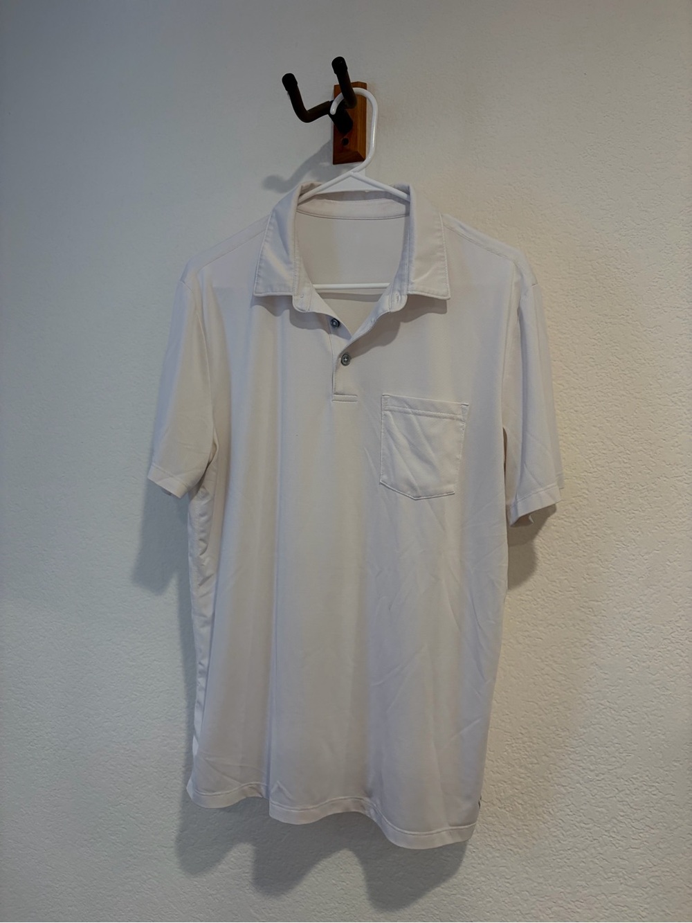 Vuori White Polo with Chest Pocket